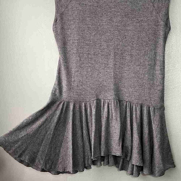 Anthropologie Charcoal Ruffle Hem Tunic - Picture 4 of 4